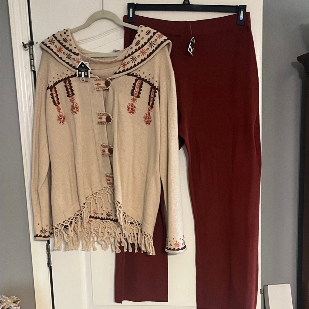 Storybook Knits Red Straight Leg Pants